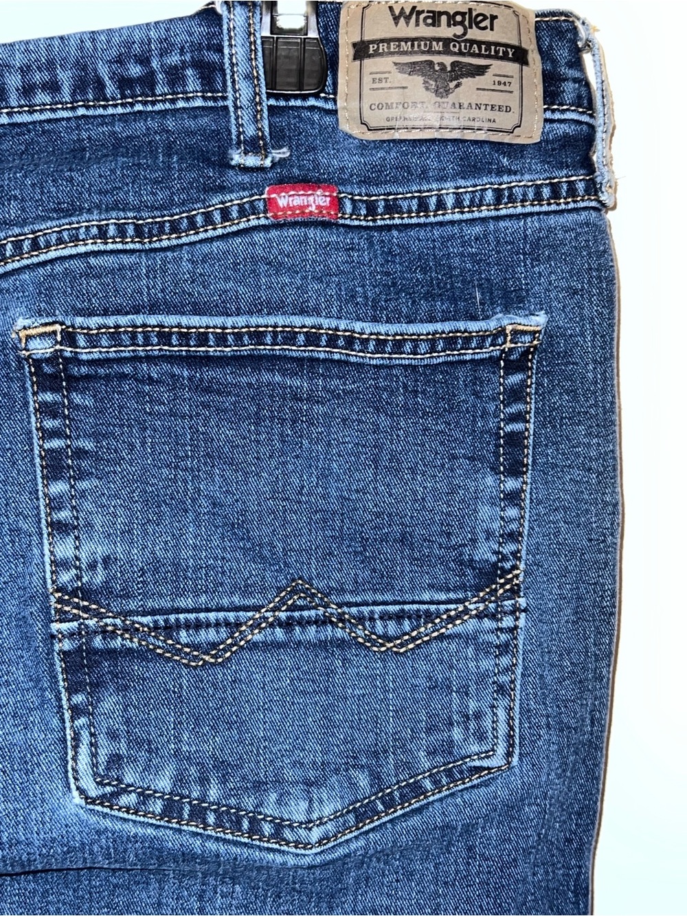 Wrangler Five Star Relaxed Bootcut Jeans Men 42x30 Dark Wash